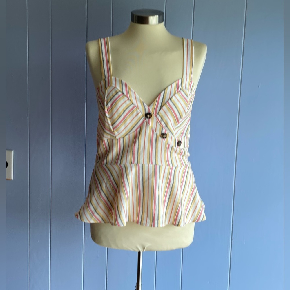 Yoyo 5 eomens top striped print fit/flare